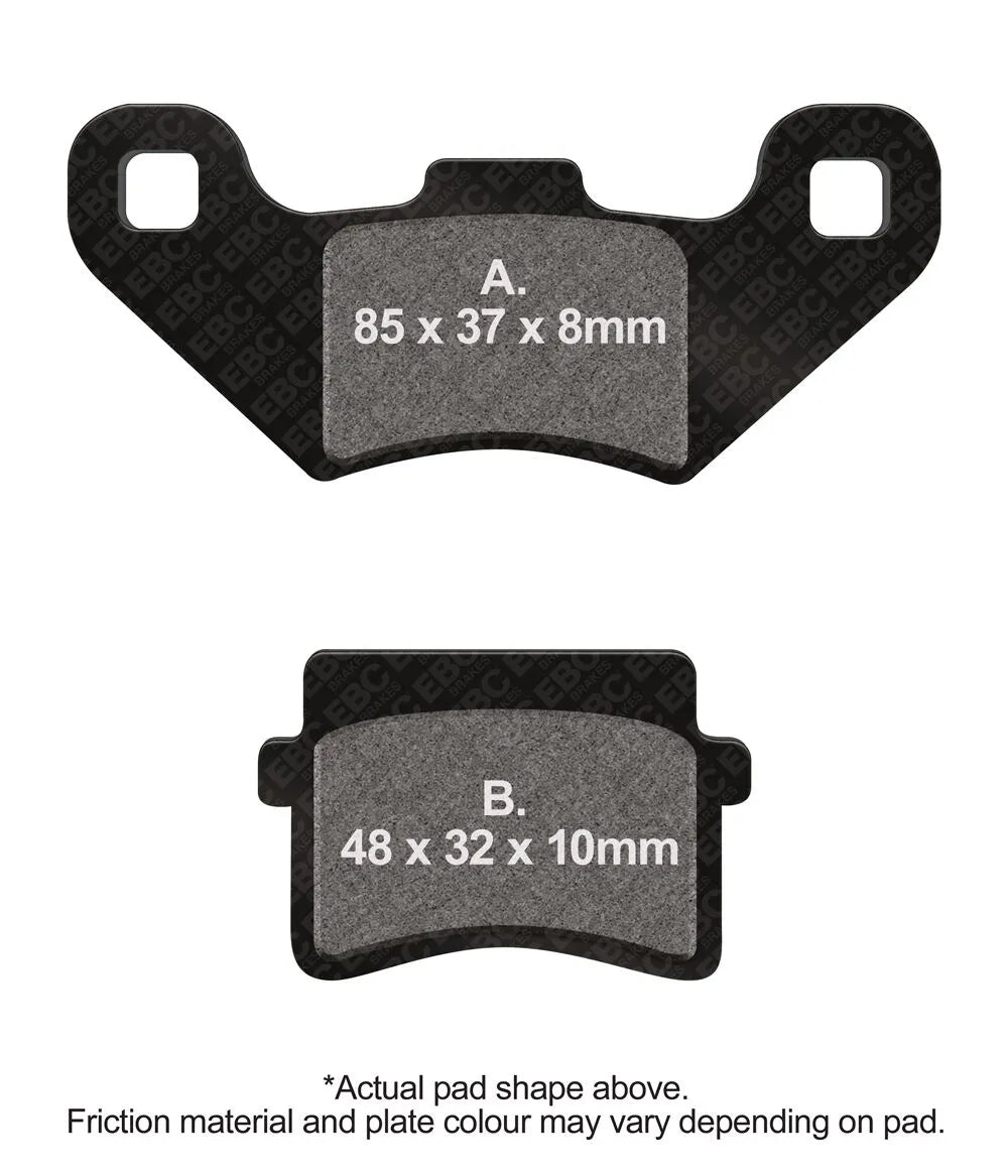 Ebc Sfac Carbon Series Scooter Bromsbelägg - Fram