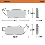 Moto-master Roadpro Sinter Bromsbelägg Fram - Fram