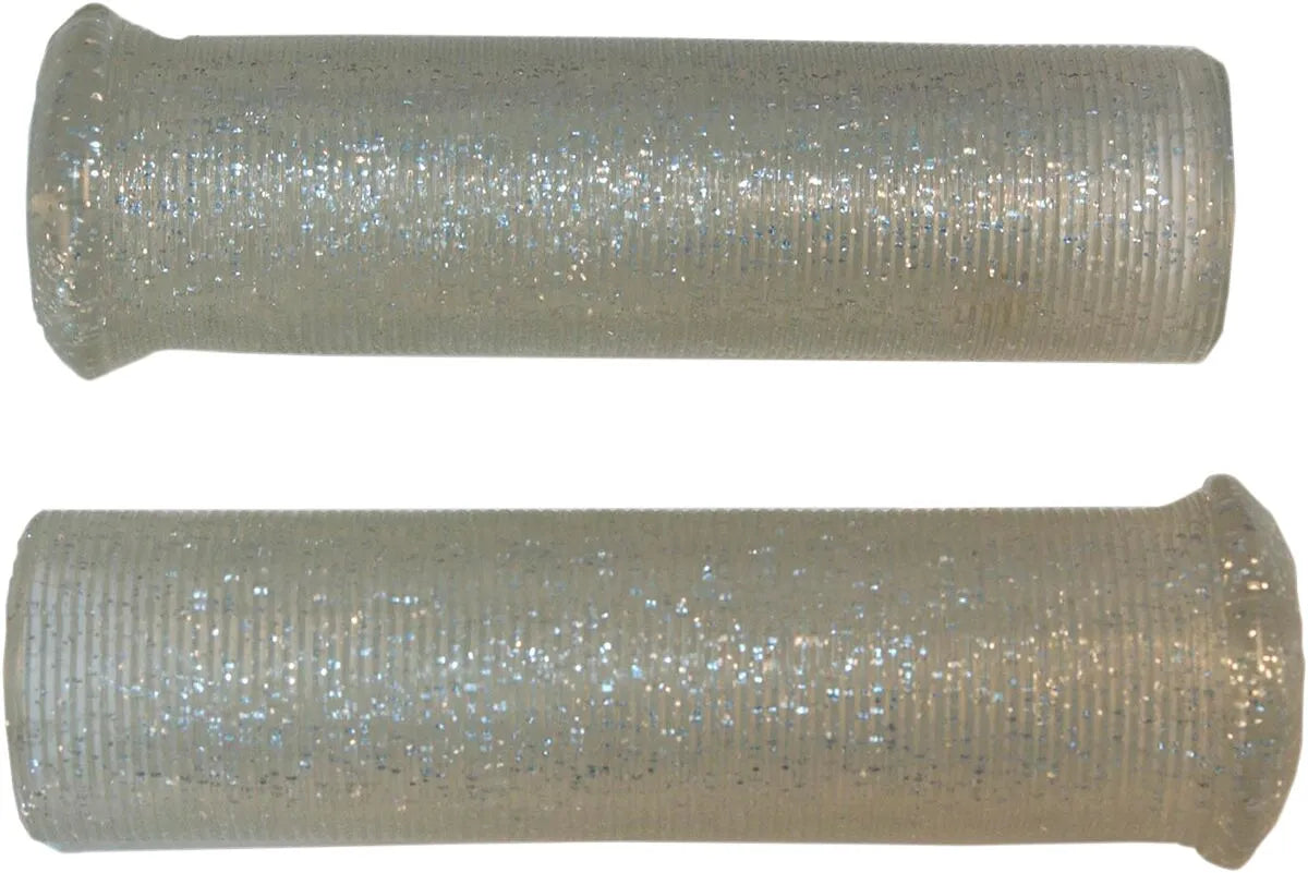 Emgo Star Fire Flake Grips - Silver Sparkle