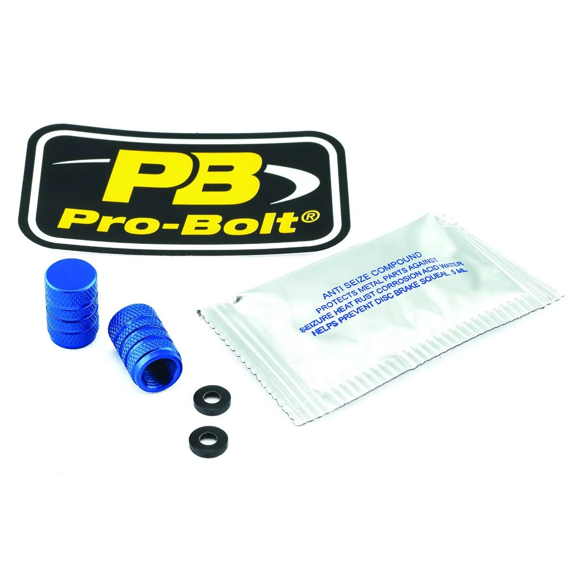 PRO BOLT Aluminum Valve Stem Cap for Motorcycle Tires