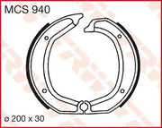 Trw Mcs940 Organiska Bromsbackar - 200mm Diameter - Bak