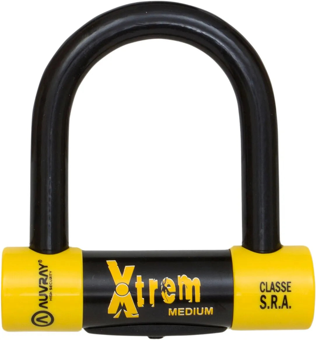 Auvray Xtrem Medium U-Lock - Black/Yellow - W1085100STAUV