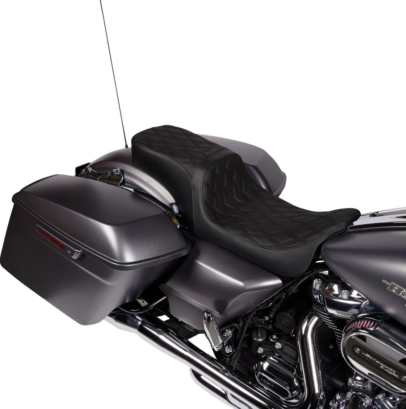 Drag Specialties Performance Predator 2-up Seat - For Harley Davidson