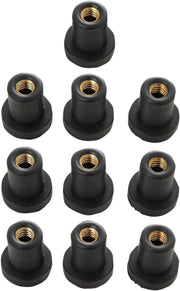 Drag Specialties Well Nuts for 1/4-20 Bolts 10 Pack