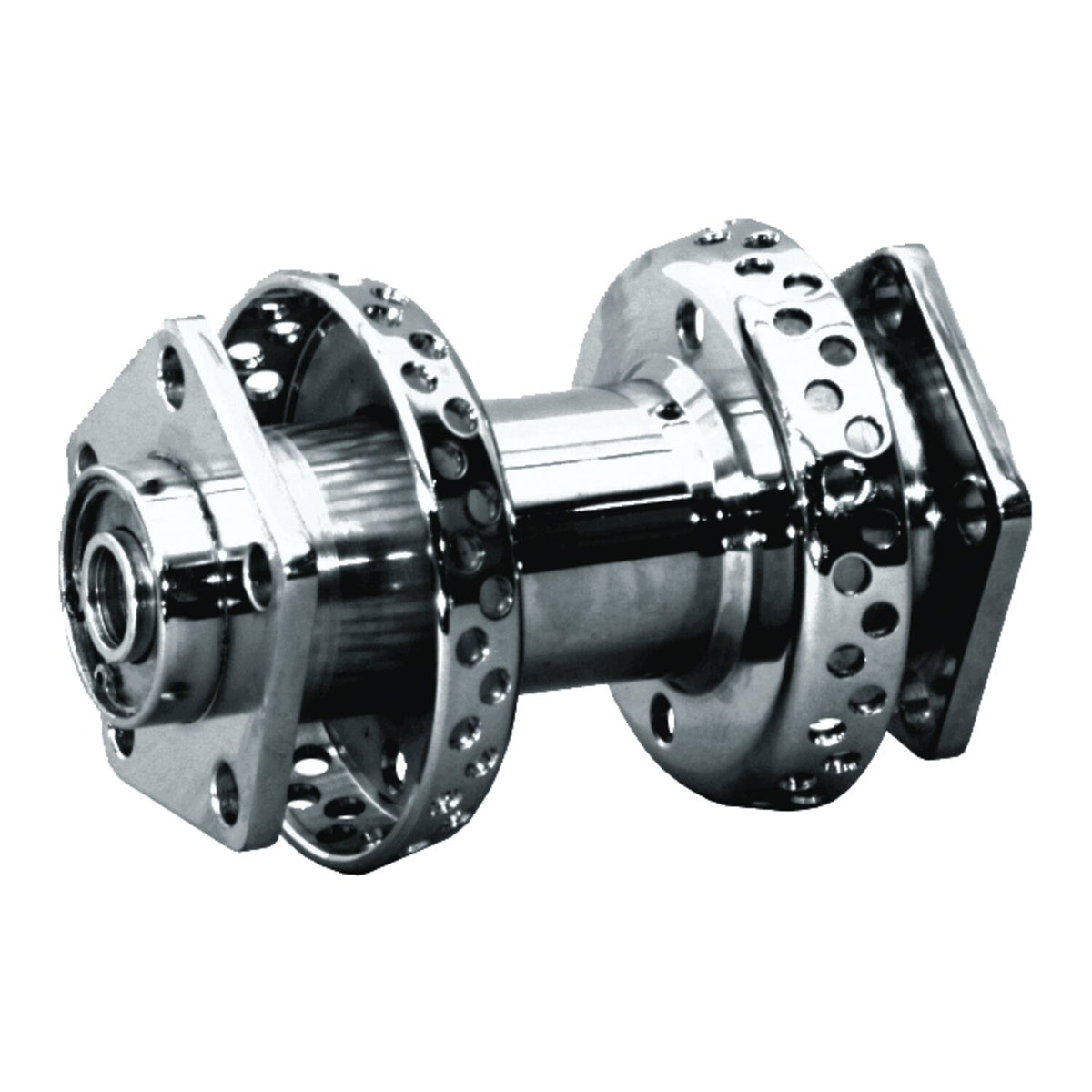 MCS Chrome dual flange hub 7/16 & 3/8 holes