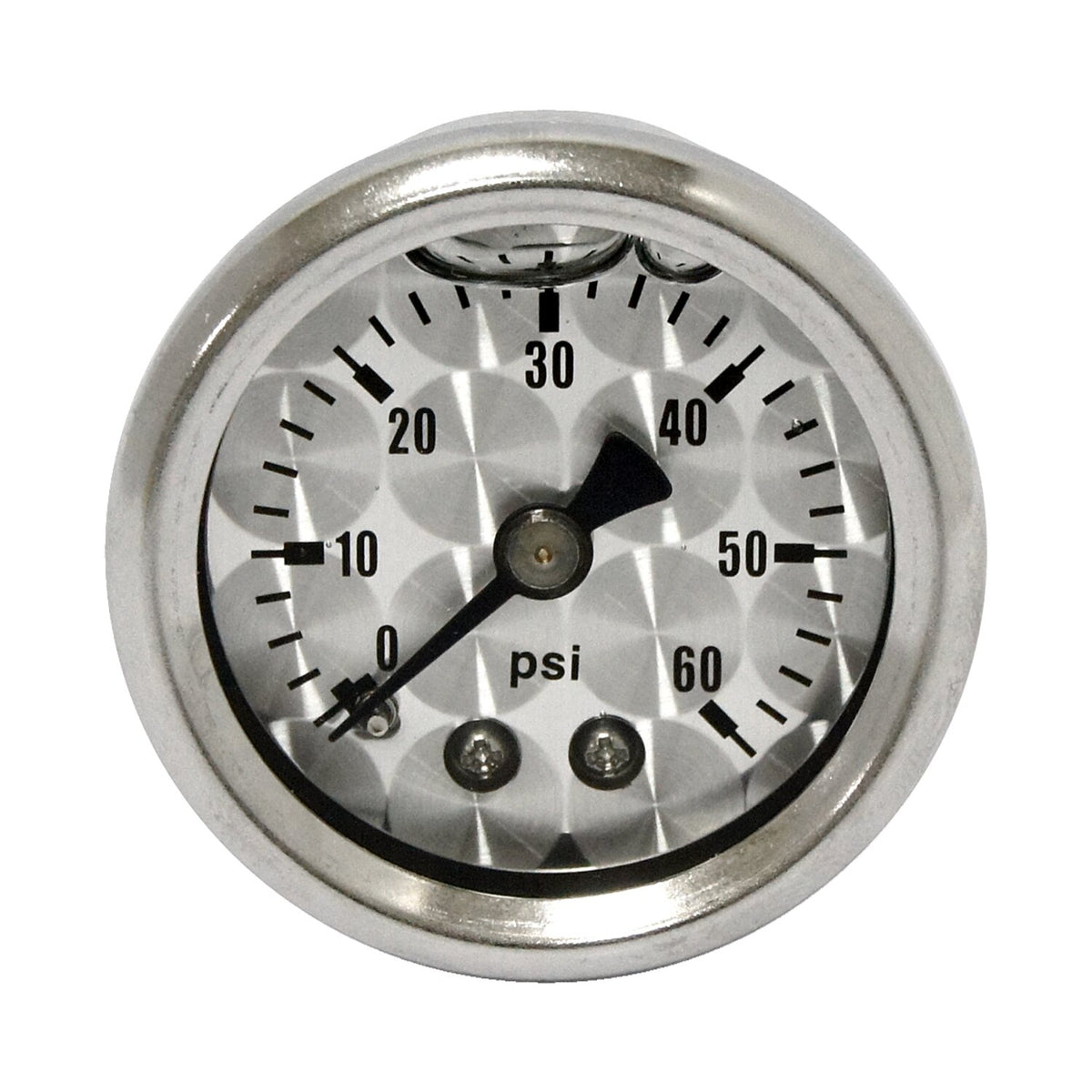 MCS Oil pressure gauge 'Engine-Turned' face - 0-60 PSI