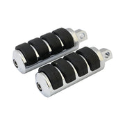 MCS Comfort foot pegs - Large diameter - Chrome