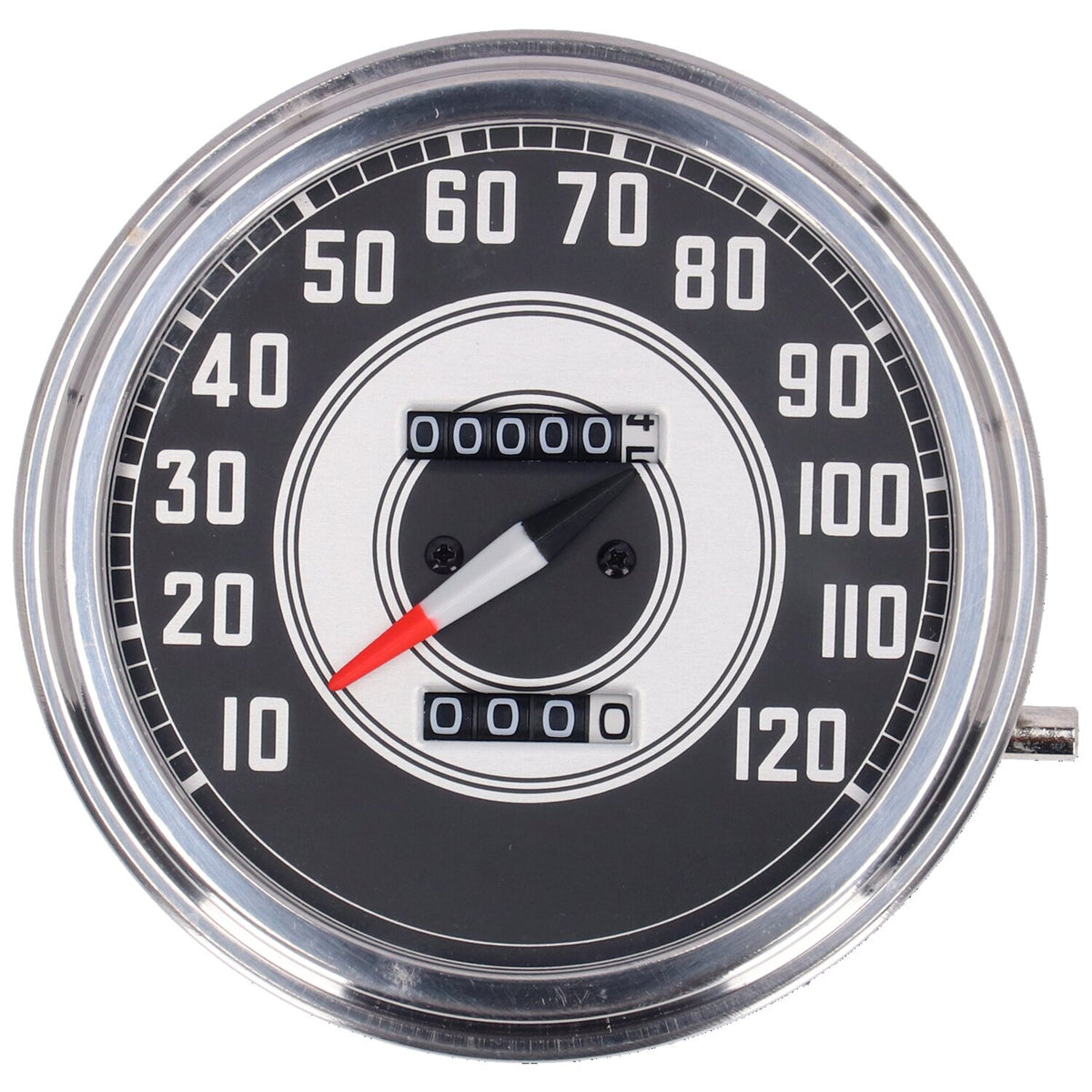 MCS FL speedometer '41-45 face' silver/black - 2:1 mph