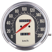 MCS FL speedometer '62-67 electra face' black/gold - 2:1 kmh