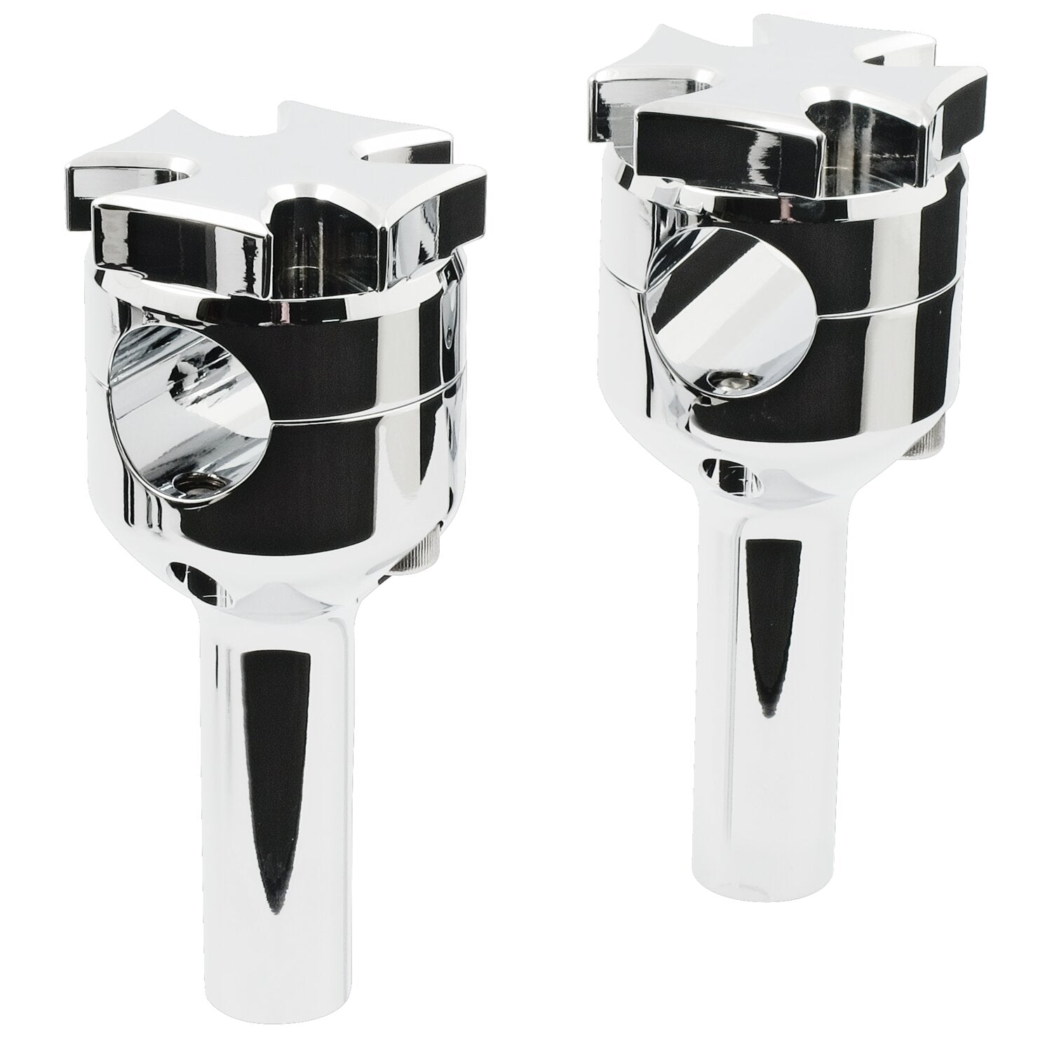 MCS Maltese riser set - 4" rise - Chrome