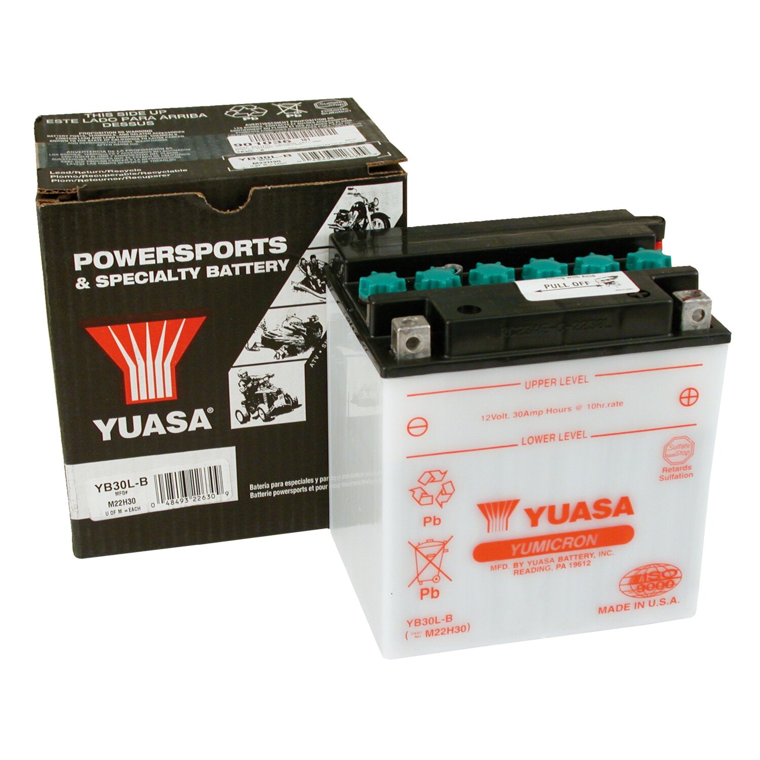 Yuasa Yumicron 12V lead-acid battery YB30L-B - 30Ah