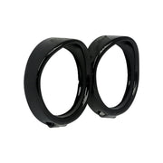 MCS Recessed trim rings with visor - turn signals - Gloss black