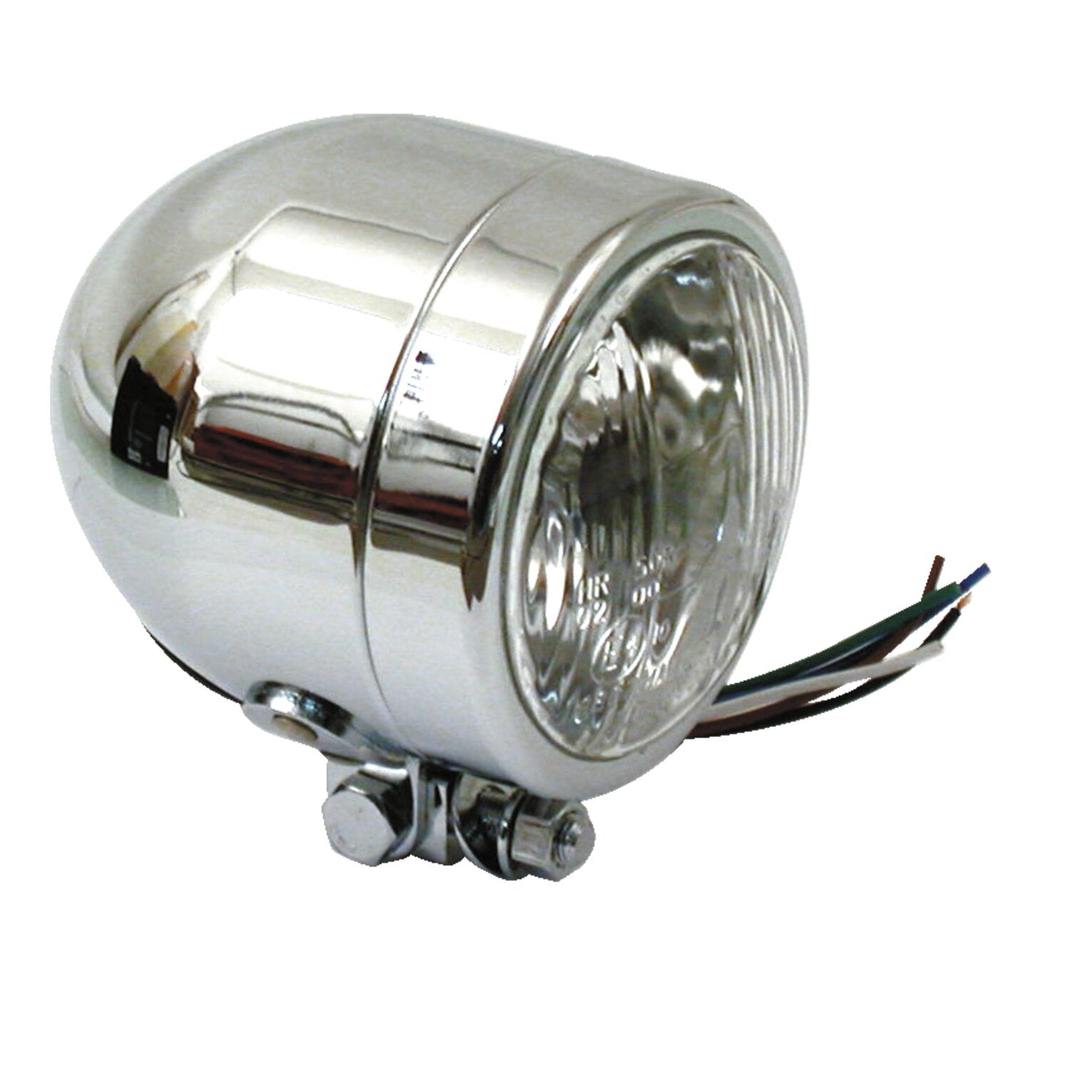 MCS Single 4" H4 headlamp - Chrome