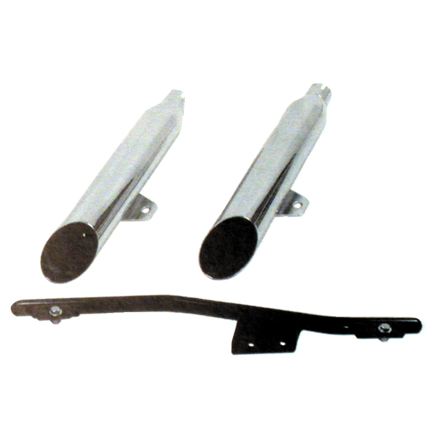Paughco Replacement muffler kit - Slash cut - Chrome