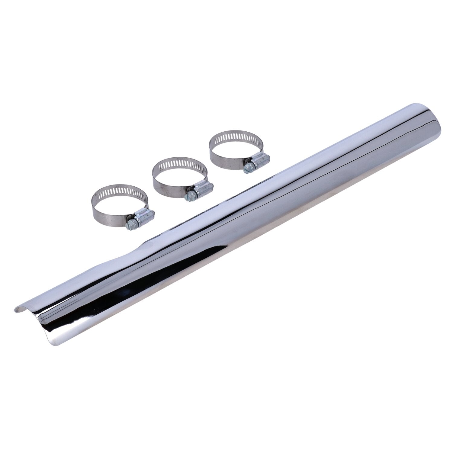 Paughco Heatshield front-low notched - Chrome