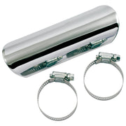 Paughco Straight Heatshield / boot guard - 6" - Chrome