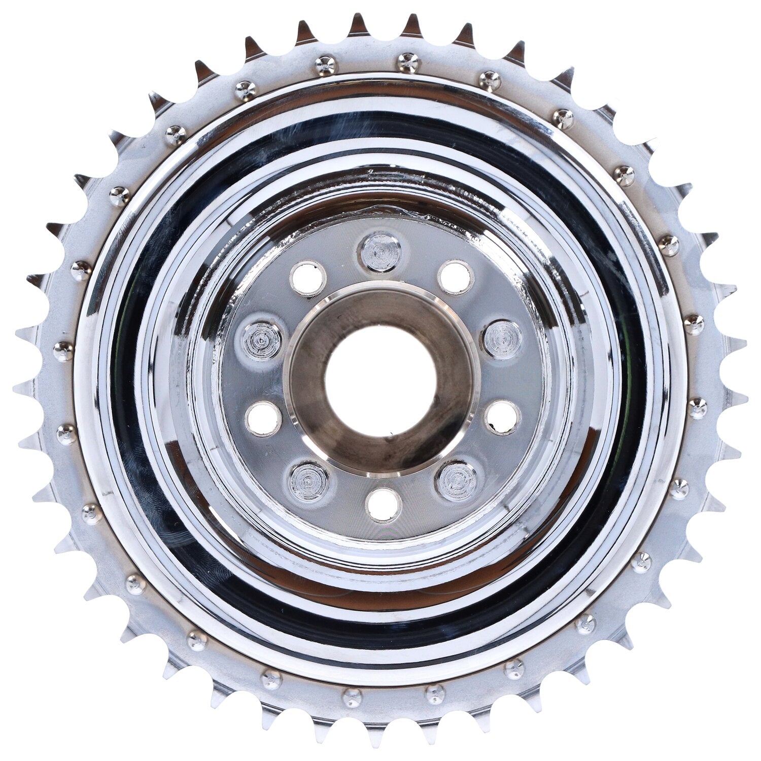 MCS 45" Flathead rear brake drum & sprocket - Chrome