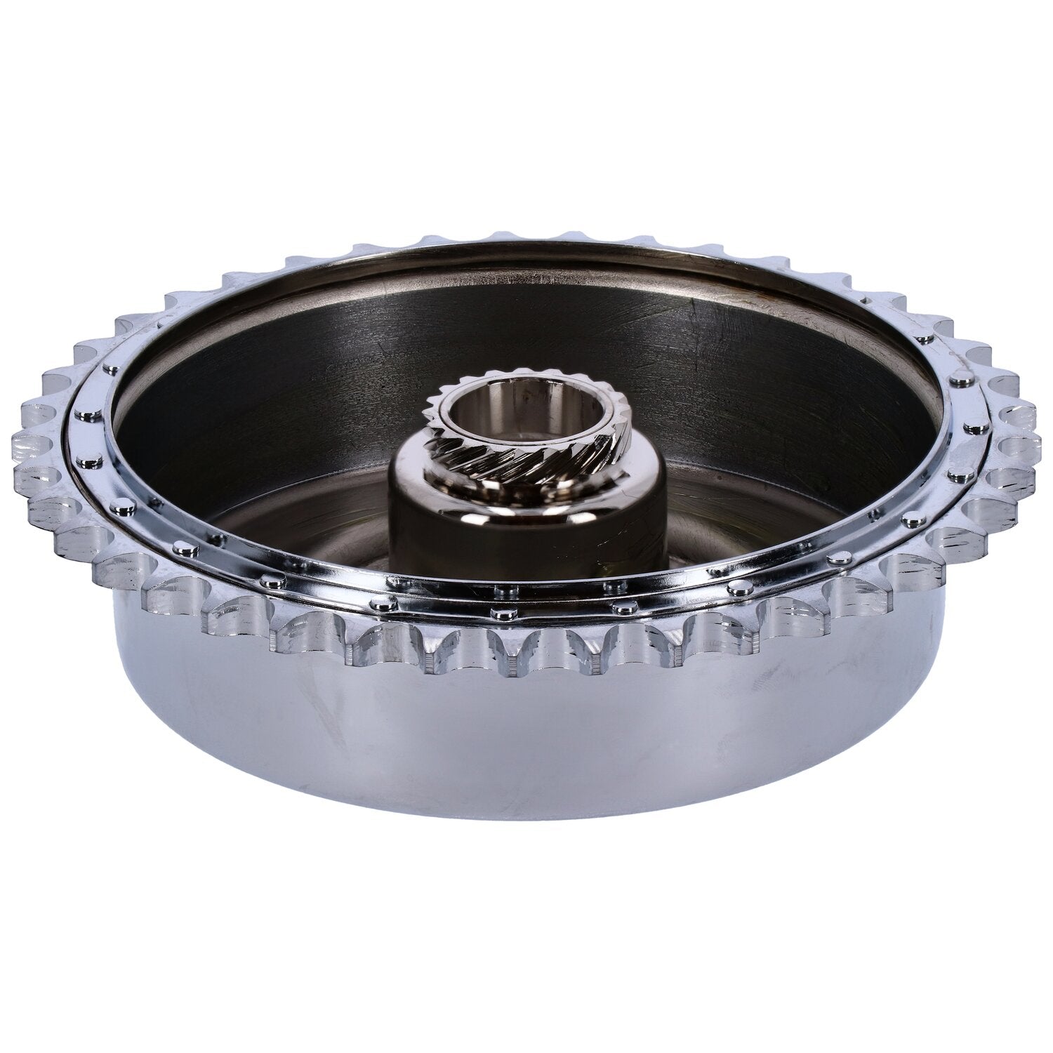 MCS 45" Flathead rear brake drum & sprocket - Chrome