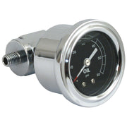 MCS Oil pressure gauge kit rocker box 0-60 PSI - Chrome