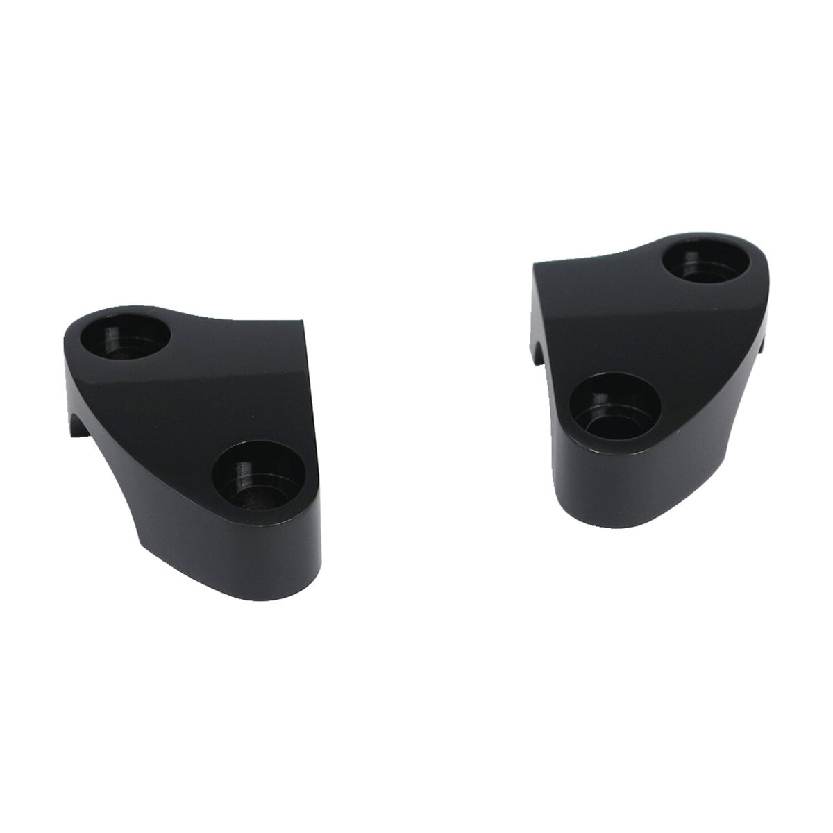 MCS Handlebar top clamp set - Black plain