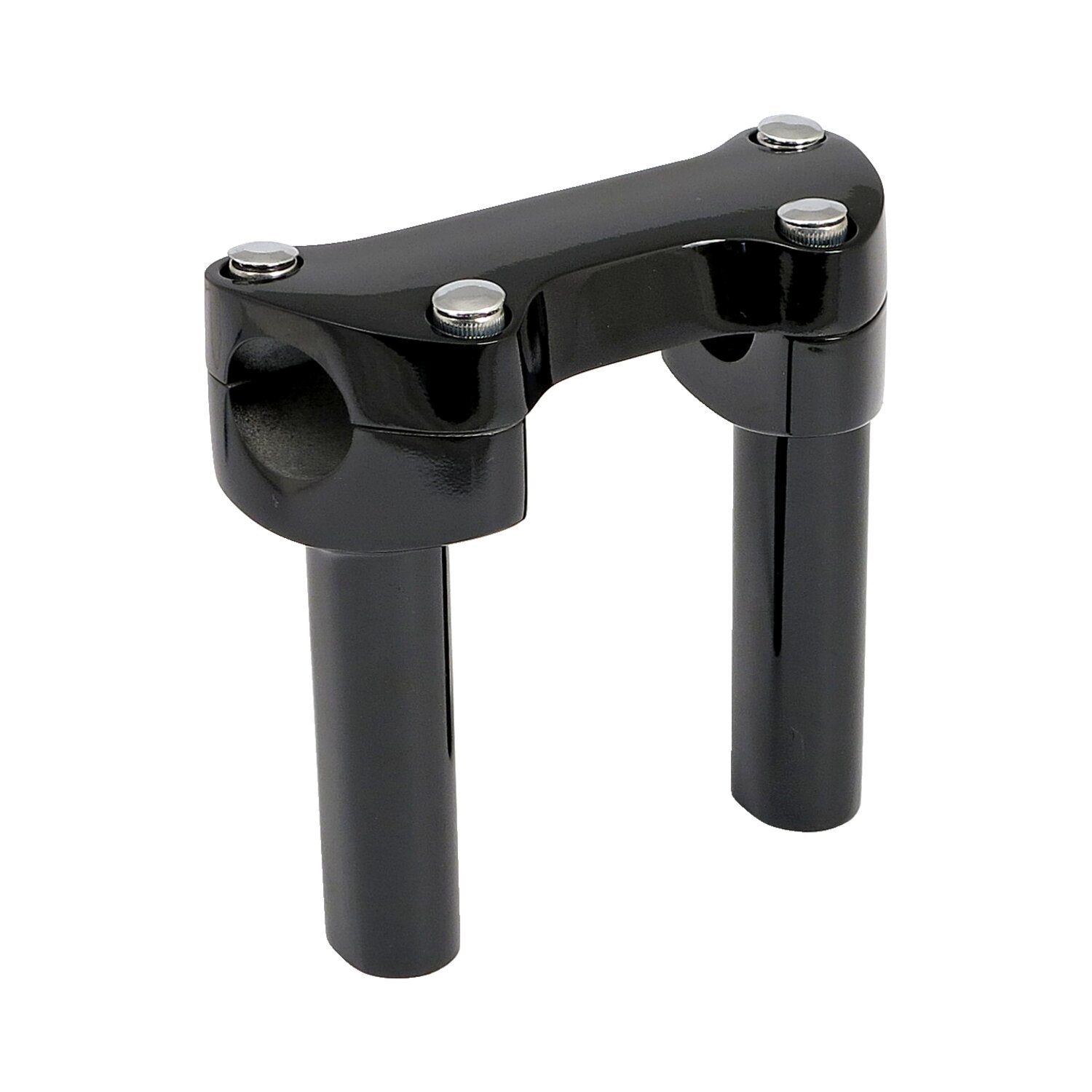 MCS 4.5" rise handlebar riser set + top clamp - Black