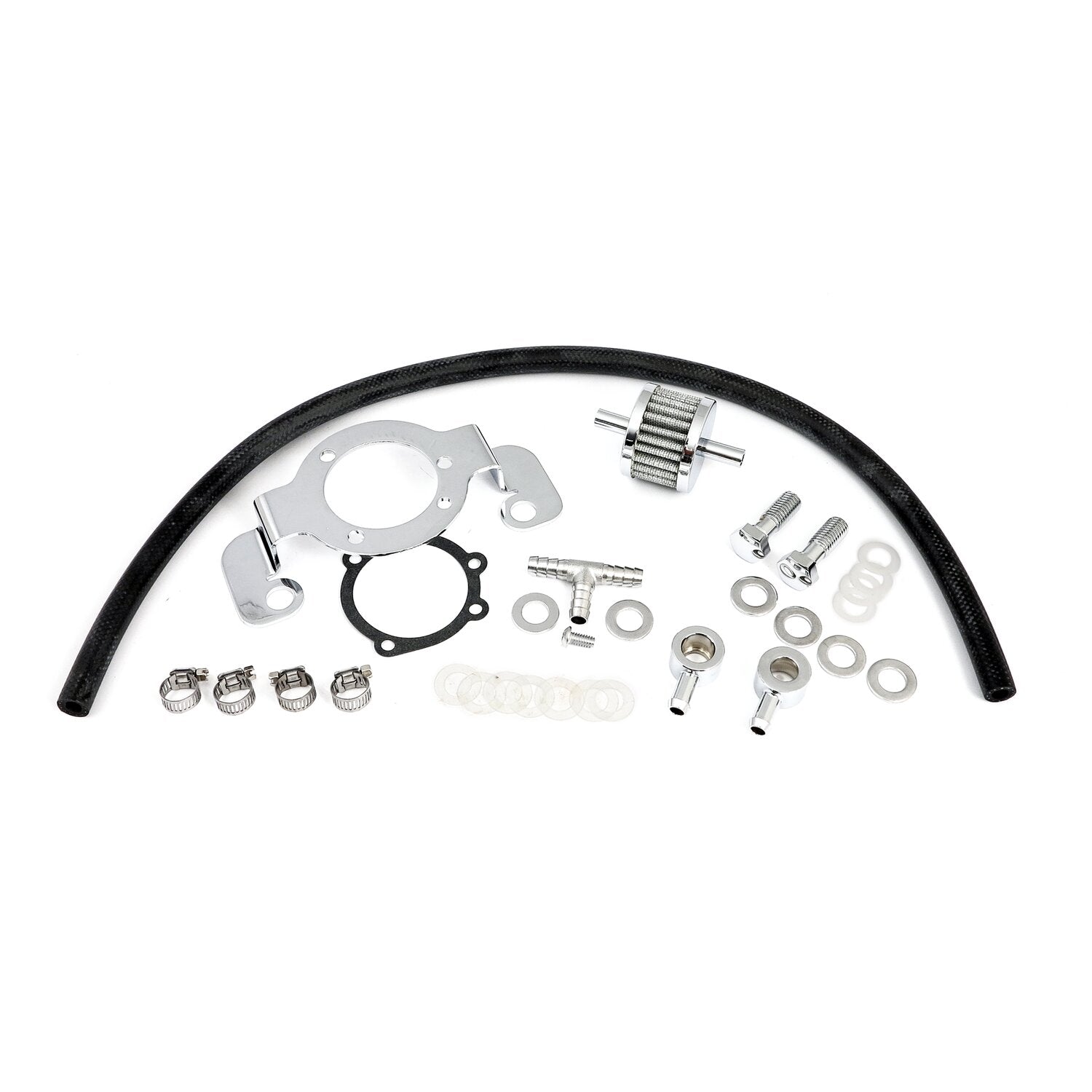 MCS Air cleaner adapter bracket kit - Chrome