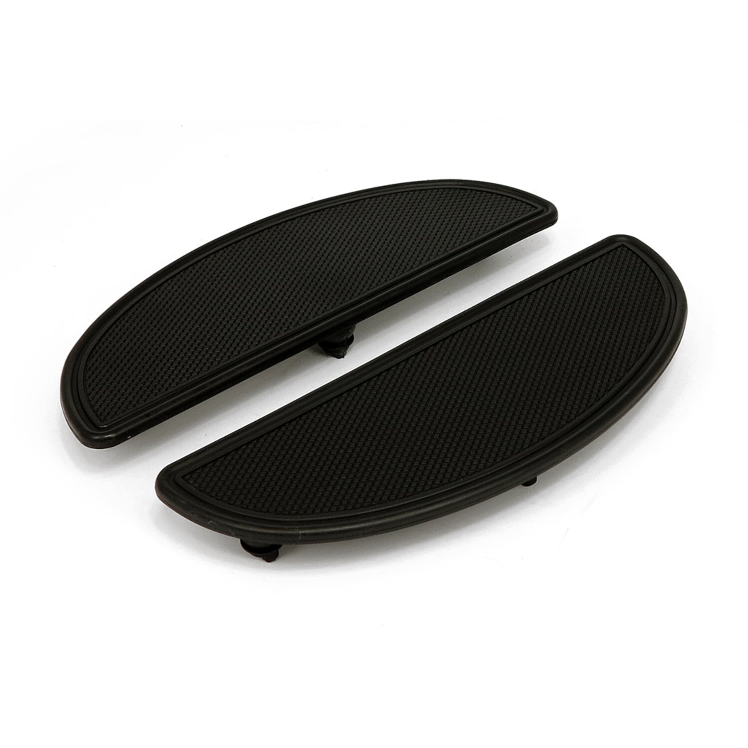 MCS Oval floorboard pads - knurled/ribbed - Black