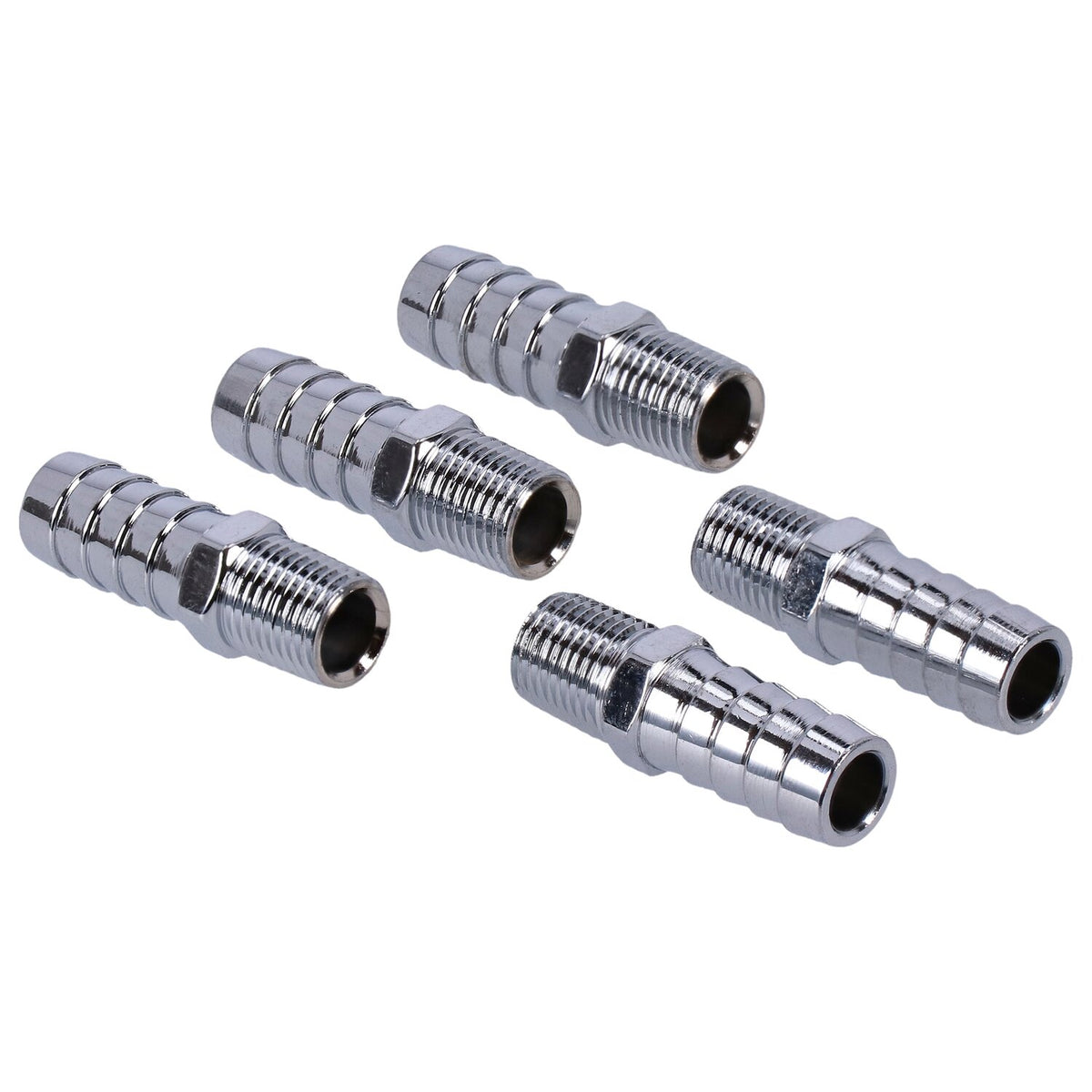 Gardner-Westcott Oil line fitting straight - 1/4" NPT to 1/2" hose - Chrome