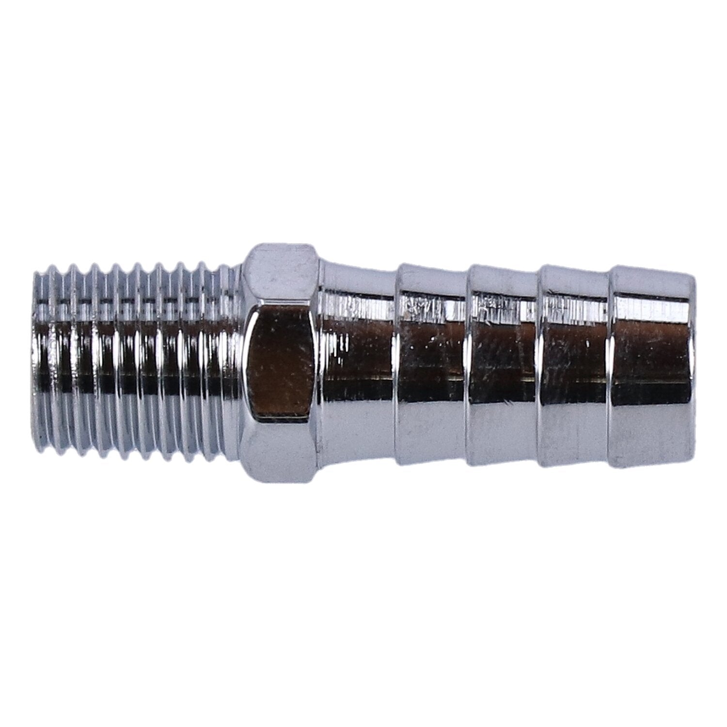 Gardner-Westcott Oil line fitting straight - 1/4" NPT to 1/2" hose - Chrome