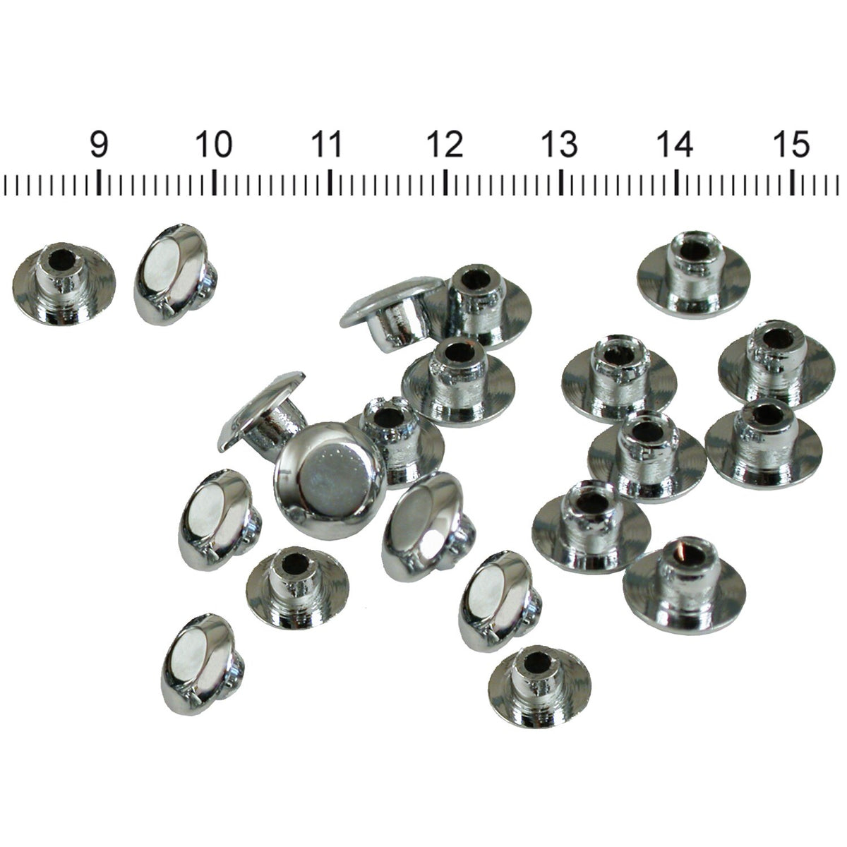 MCS Push-in mushroom allen head plugs 3/8" - Chrome