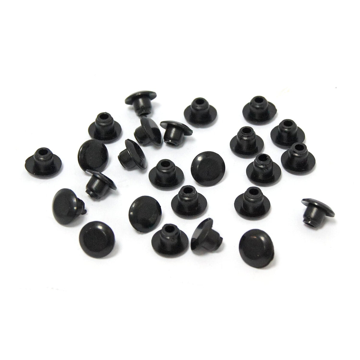 MCS Push-in mushroom allen head plugs 1/4" - Black