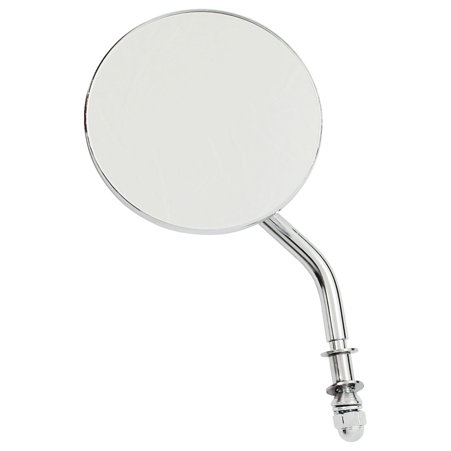MCS Steel 4" round mirror - Chrome short stem