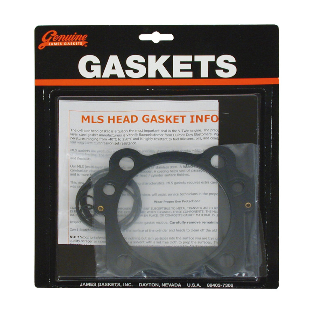 James Gaskets James cylinder head & base gasket kit - 3-7/8" bore MLS