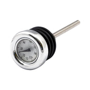 MCS Oil tank dipstick with temperature gauge - Chrome white face