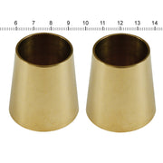 Paughco handlebar grip cones for internal throttle - Brass