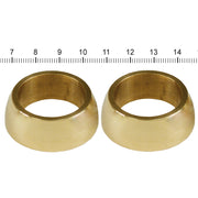 Paughco handlebar grip cones for internal throttle - Brass