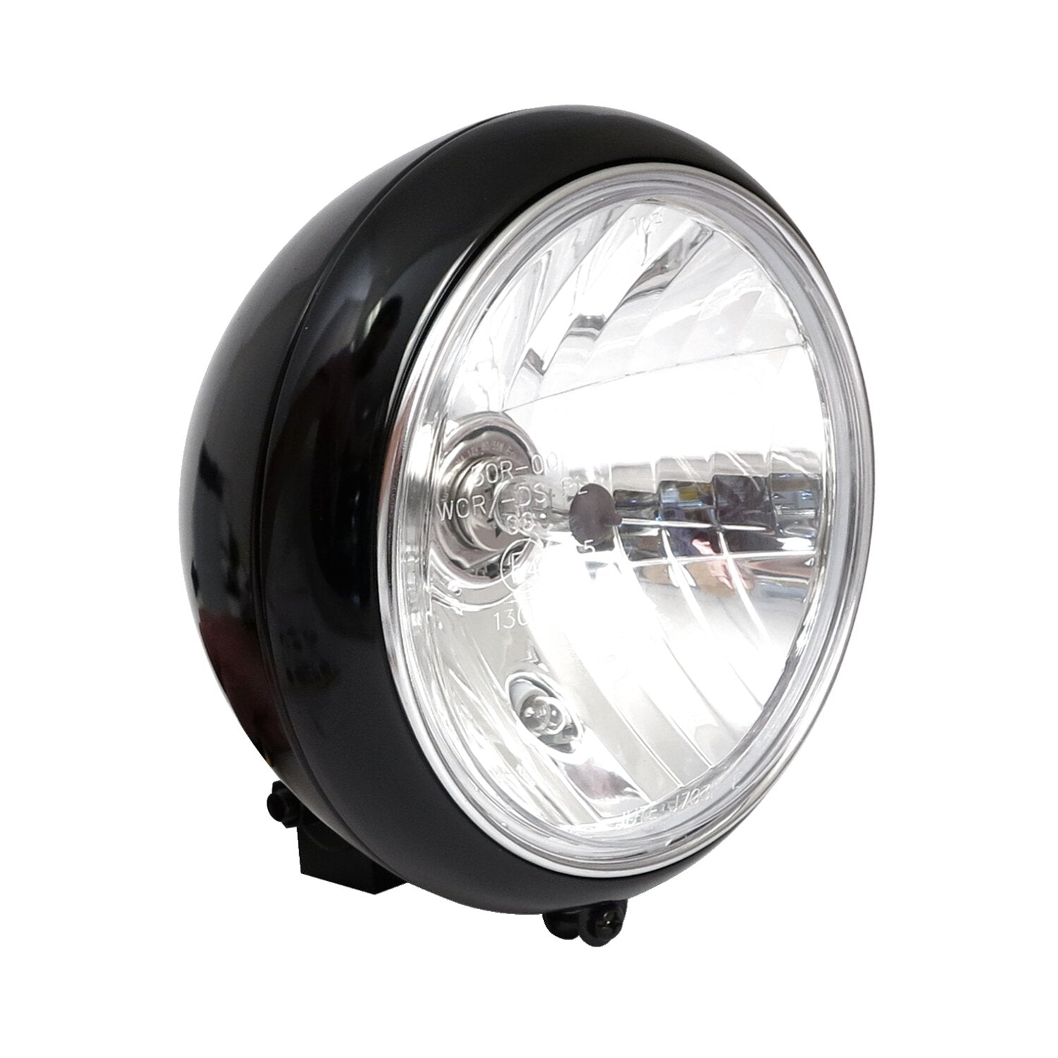 MCS 7" H4 headlamp for FL models - Clear lens - Black