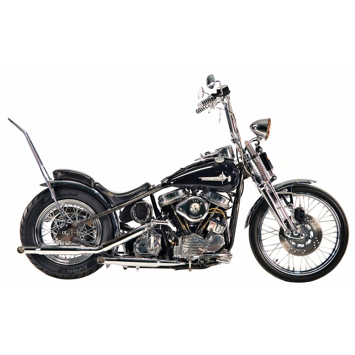 Paughco Shorty exhaust Goose cut (38") - Chrome
