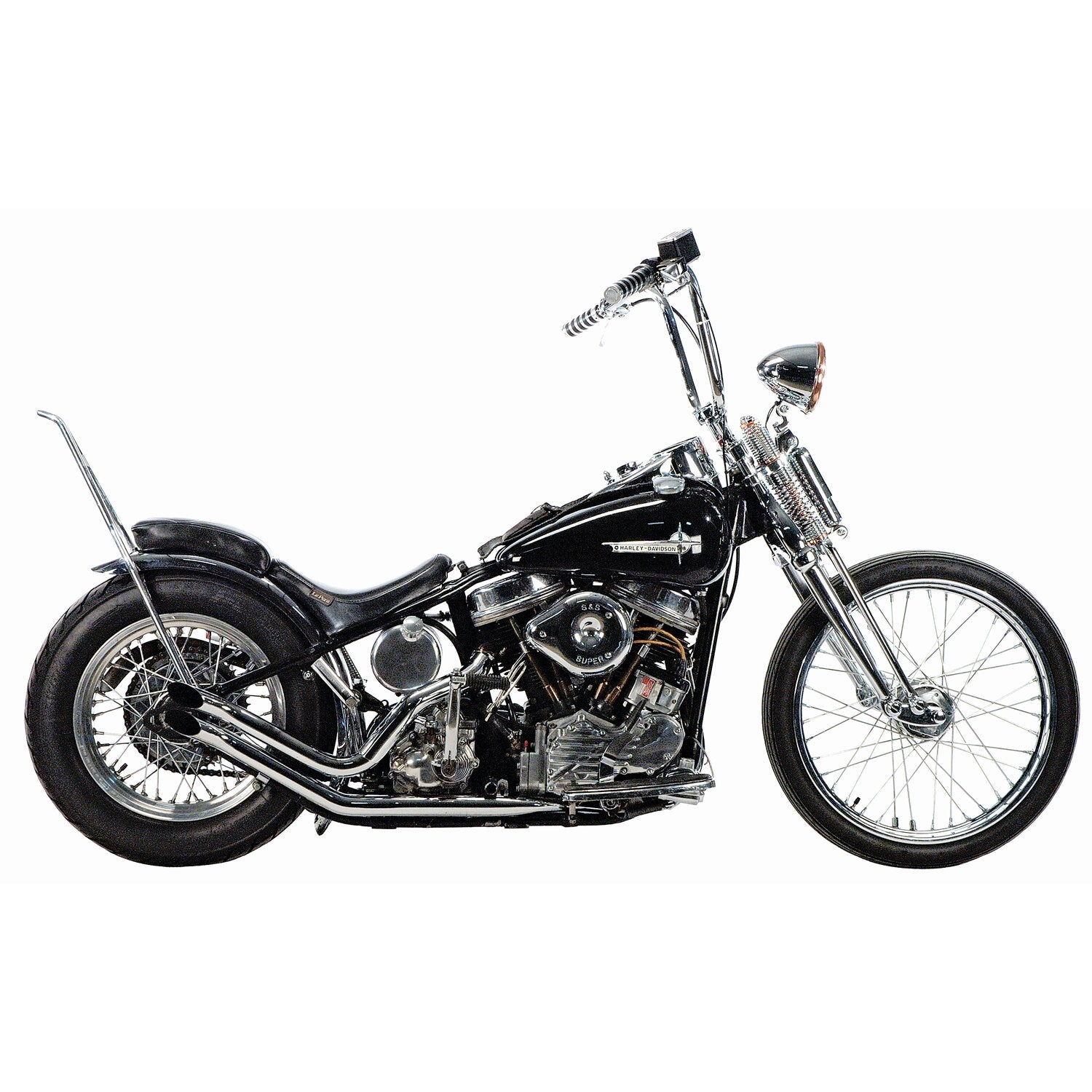 Paughco Upswept head pipes - Gooseneck - over Transmission
