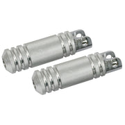 MCS Knurled aluminum foot pegs - Large diameter - Polished
