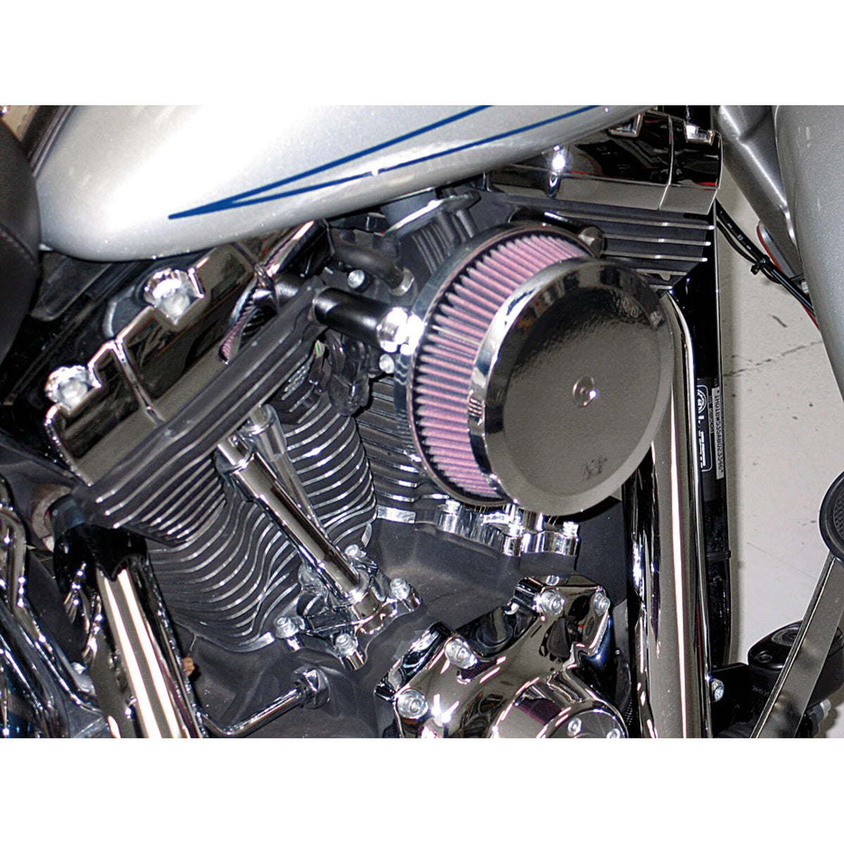 K&N street metal high-flow air intake Hammer chrome