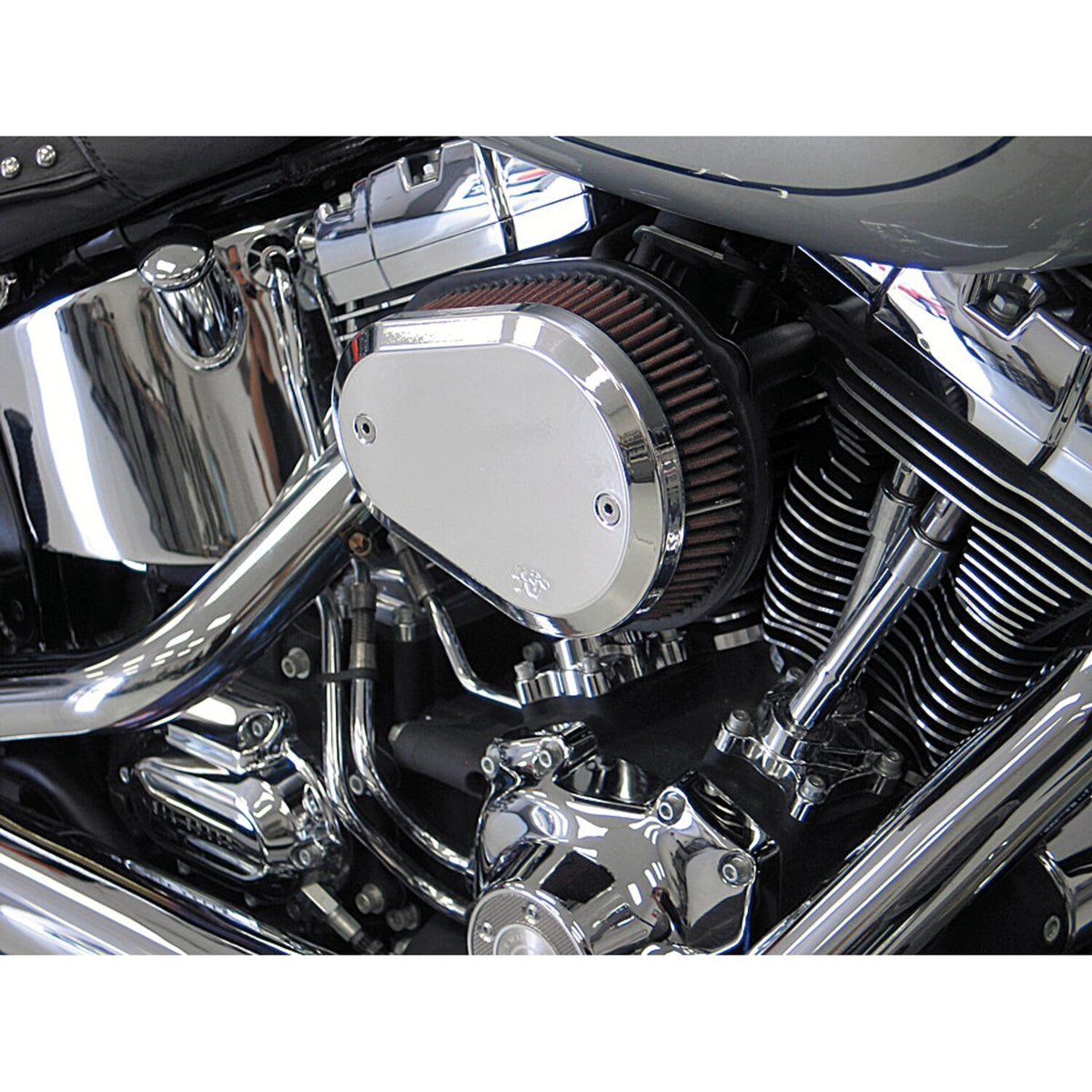 K&N street metal high-flow air intake Flare chrome