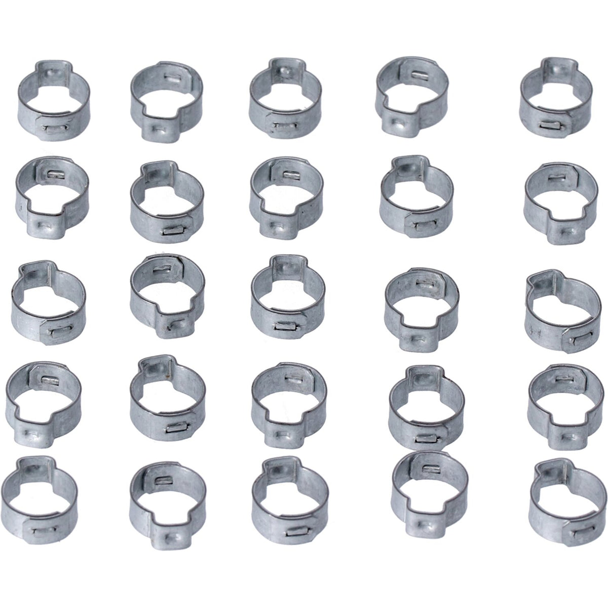MCS Crimp hose clamp 17/32" (13.5mm) ID - Zinc