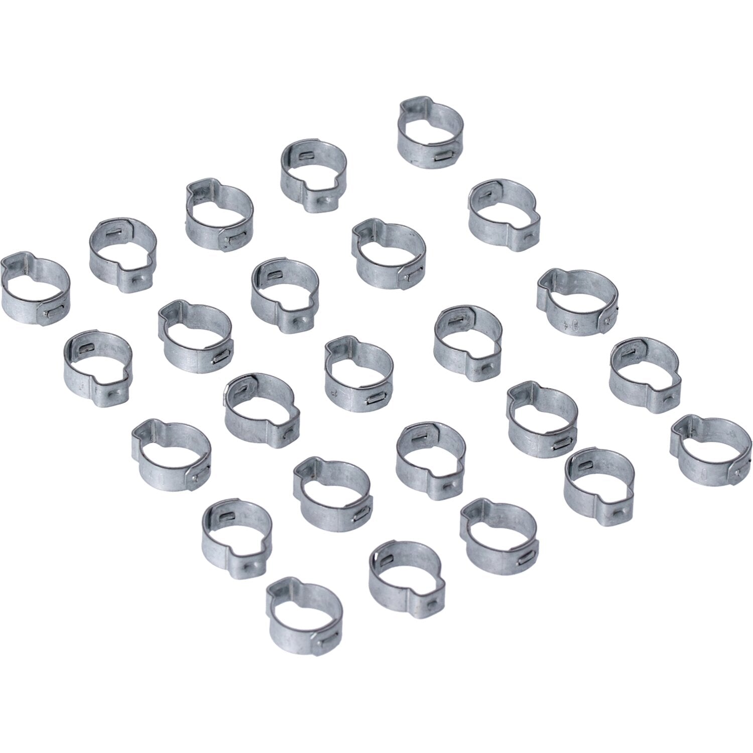 MCS Crimp hose clamp 17/32" (13.5mm) ID - Zinc