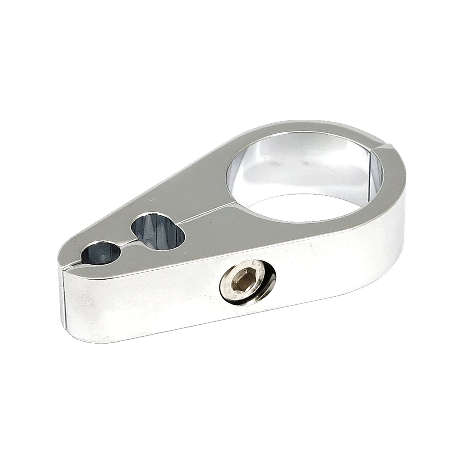 MCS 2-Piece frame cable clamp - Throttle/Idle/Brake - Chrome