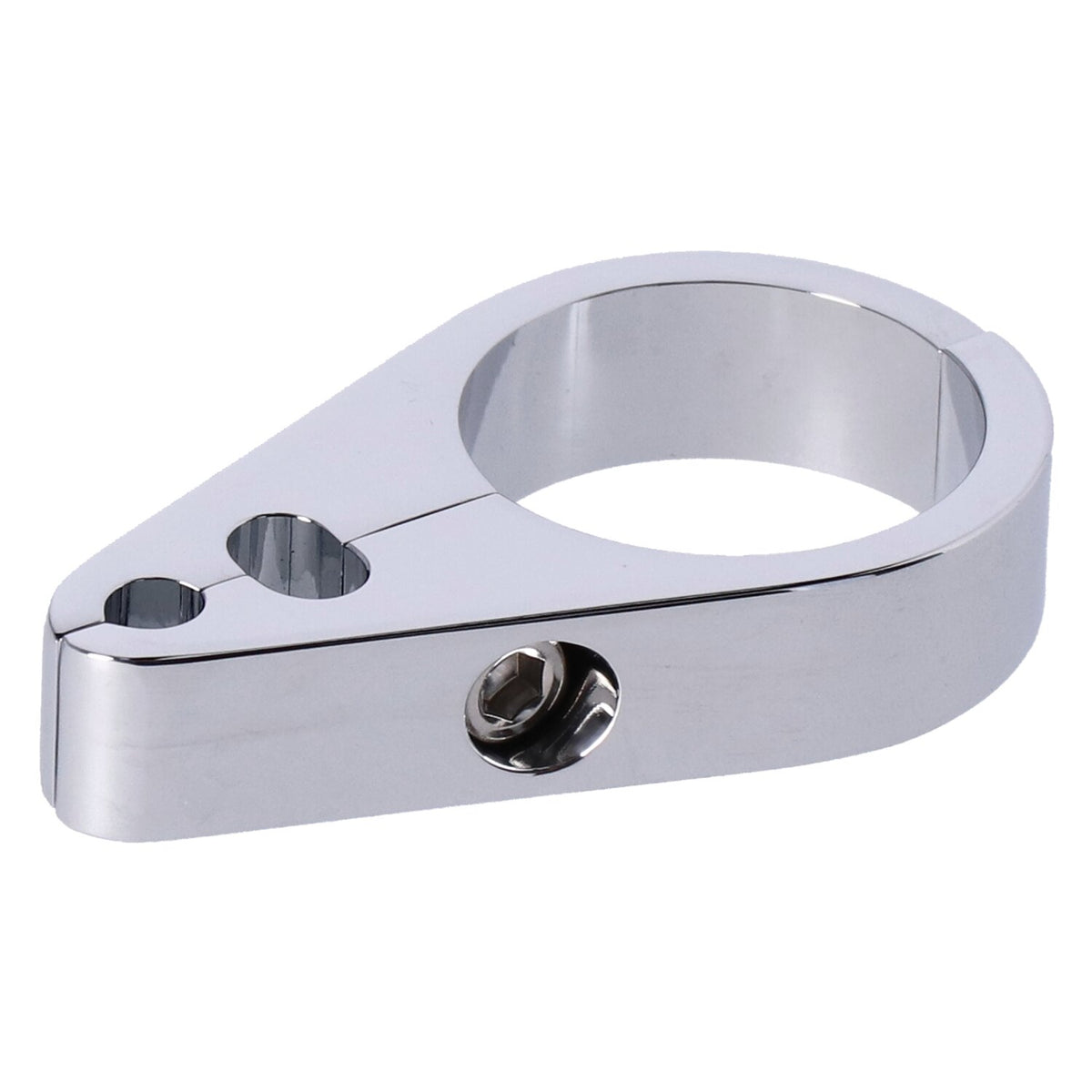 MCS 2-Piece frame cable clamp - Throttle/Idle/Brake - Chrome
