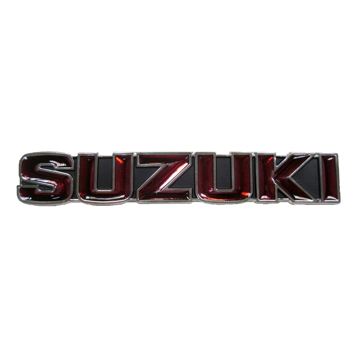 MCS Suzuki gas tank emblem black/red