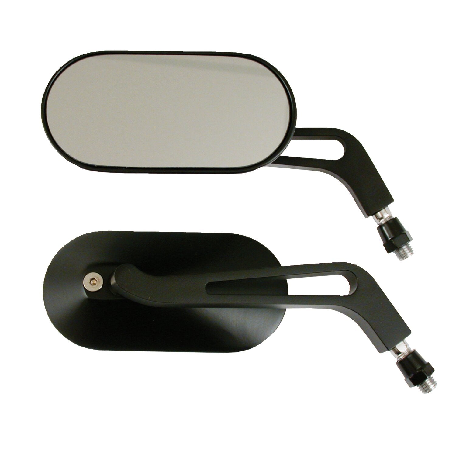 MCS Oval mirror set aluminum black