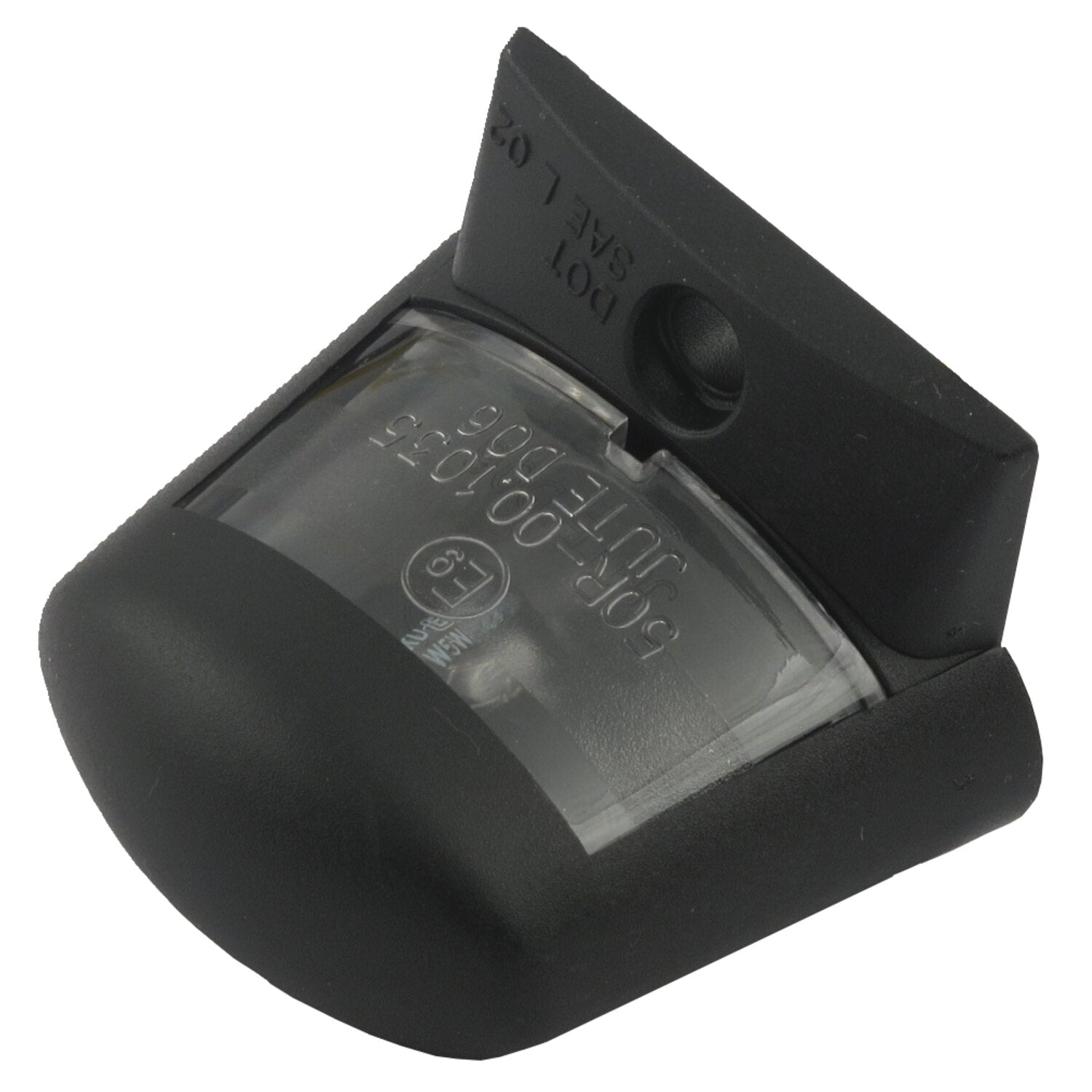 MCS License plate light oval black - ECE appr