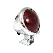 MCS Bates style LED taillight - Chrome - Red lens